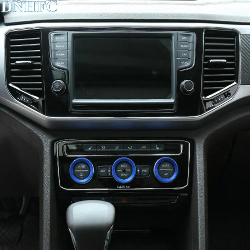 DNHFC автомобильное украшение для ручки кондиционера яркое кольцо Volkswagen T-ROC T ROC 2018