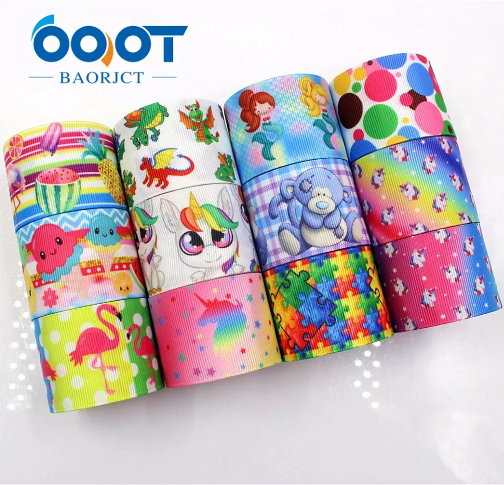 Мультяшные ленты OOOT BAORJCT 183261 38 мм 10 ярдов Термотрансферная печатная корсажная