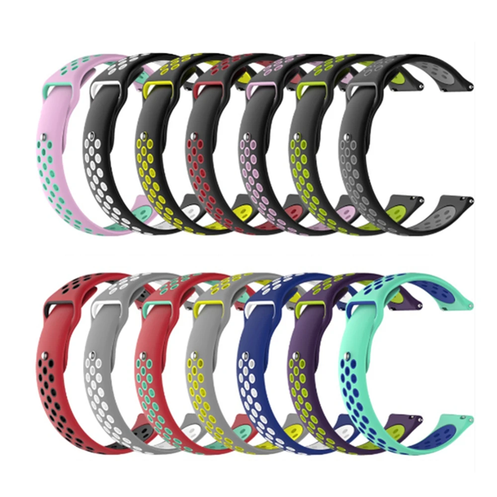 20 мм/22 мм силиконовый браслет для часов Xiaomi Huami AMAZFIT Pace/Strato/Bip/samsung gear S3/Pebble Time/Fitbit versa ремешок