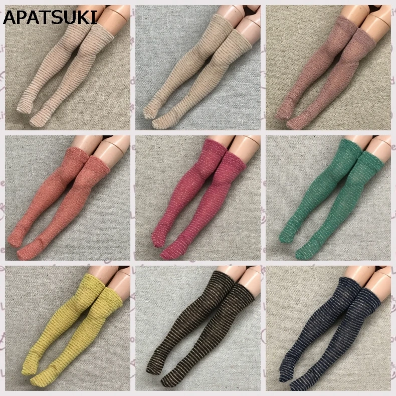 Чулки блестящие для кукол Blythe Blyth Azone 1 пара эластичные высокие чулки до бедра