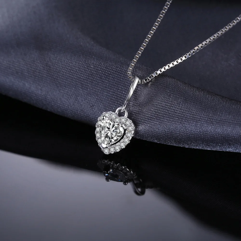Jewelrypalace сердце любовь 0.6ct Solitaire Подвеска для Для женщин 925 стерлингов Серебряные