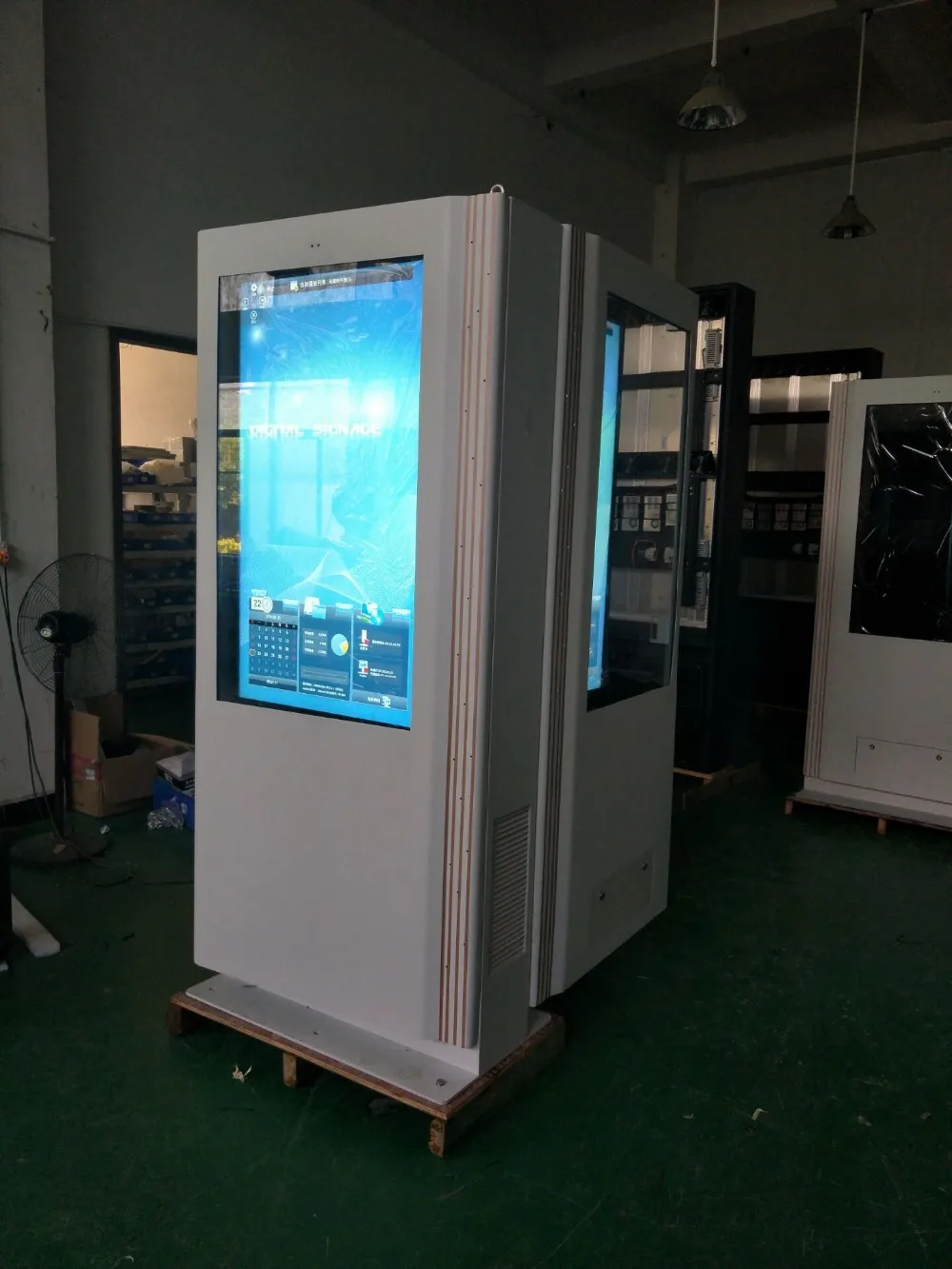DIY computer PC 46 55 inch dual led lcd dual screen two display lcd tft hd screen both double sided digital signage kiosk enlarge