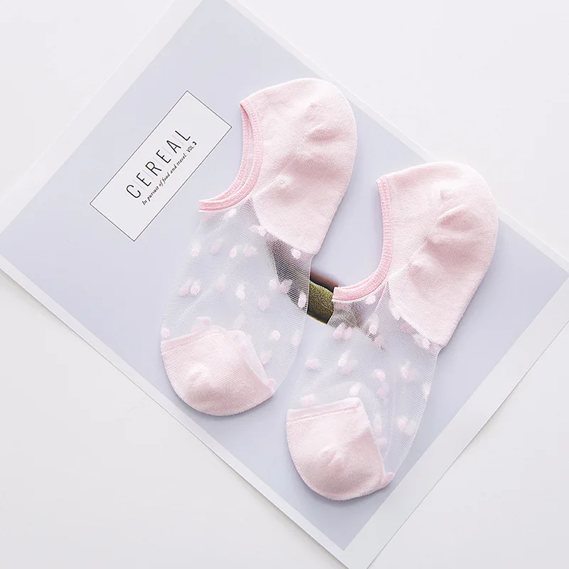 Pattern 5 Pink 1 пара новых модных прозрачных коротких кружевных носков женские летние открытые носки-башмачки женские мягкие низкие невидимые носки - Цвет: Pattern 5 Pink