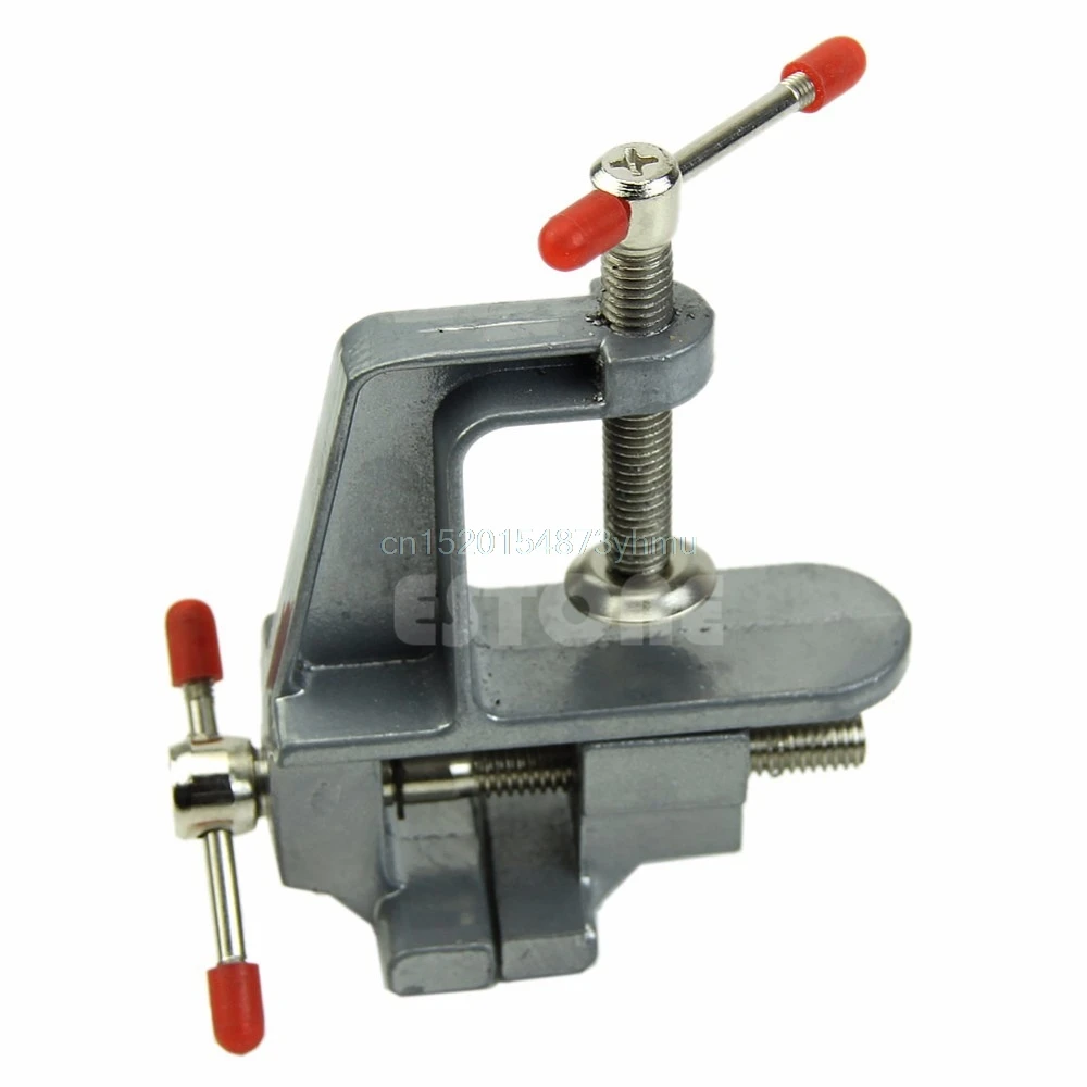 

3.5" Aluminum Miniature Small Jewelers Hobby Clamp On Table Bench Vise Tool Vice