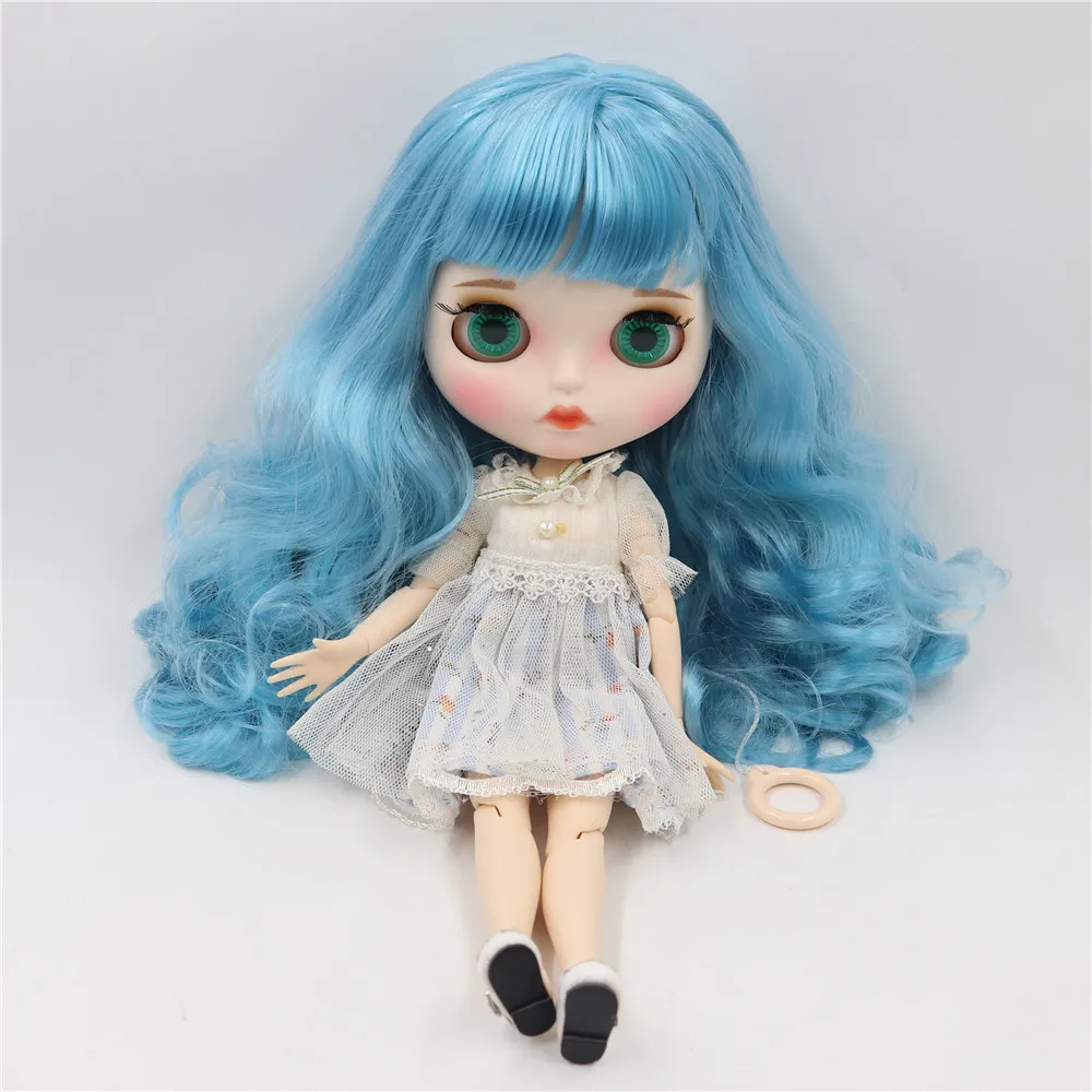 Кукла Blyth doll BL6227 от ICY DBS с белой кожей для суставов синими волосами новинка
