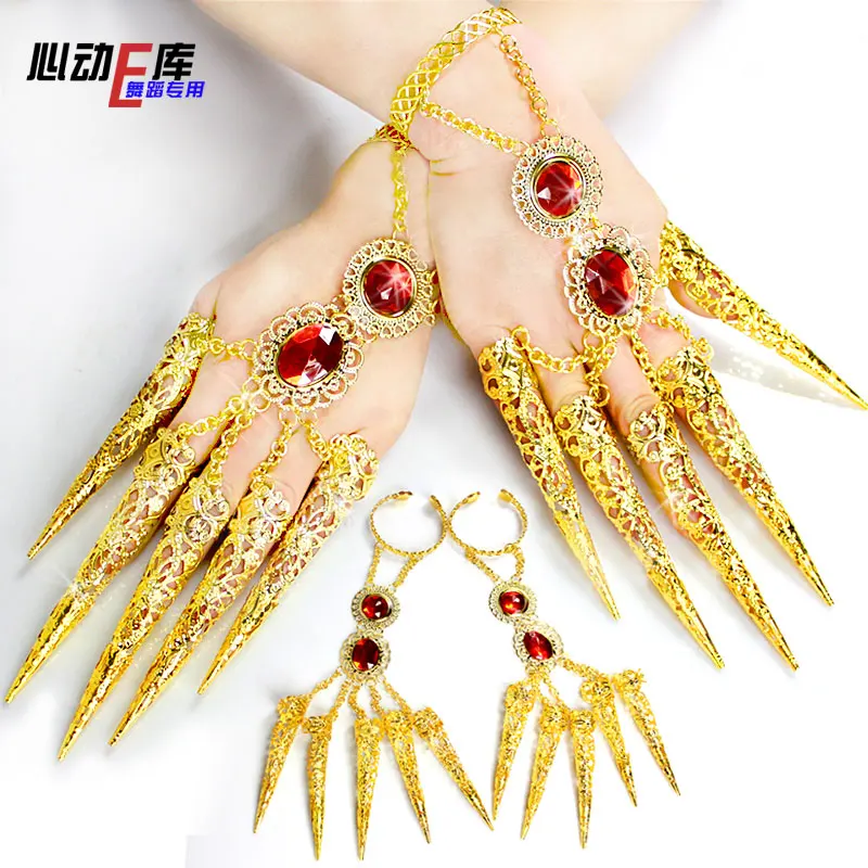 

Finger set Indian Dance GuanYin Buddha with Thousands of Hands Fingercots Bracelets Belly Dance