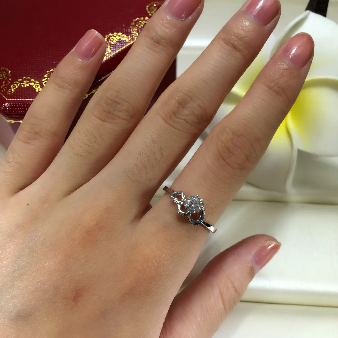 Чистое серебро 0 3 карат романтическое микро набор высокоуглеродное мужское