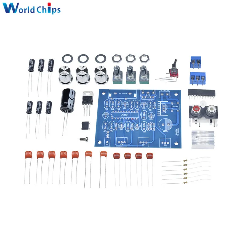 Плата регулирования громкости diymore LM1036N Комплект сделай сам с тональным чипом