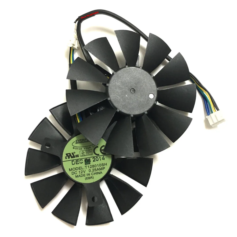 2 шт./лот STRIX R9 370 RX460 видеокарты VGA вентилятор cooler вентиляторы для ASUS GTX760 GTX1050Ti EX GTX