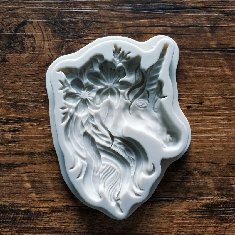 Horse Pegasus силиконовая форма пресс для DIY праздничное украшение торта инструмент