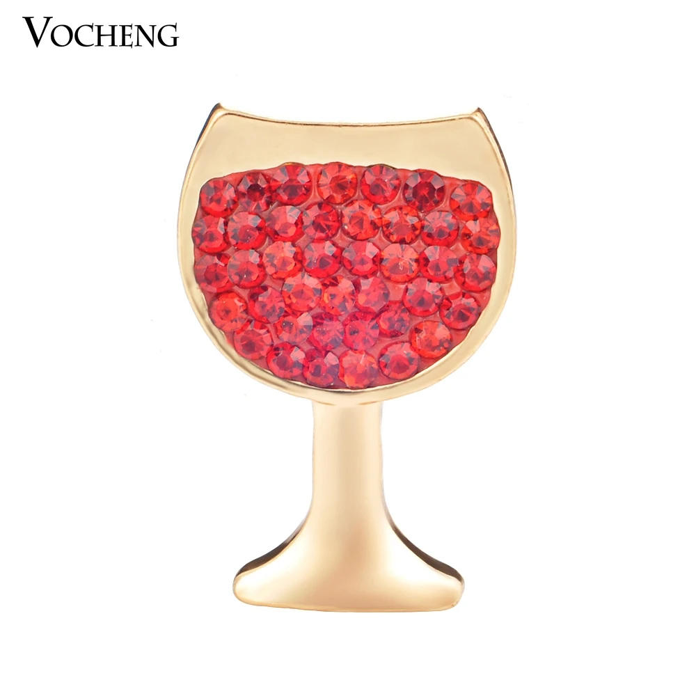 

Wholesale 10PCS/Lot Christmas Vocheng Ginger Snap Jewelry 18mm Crystal Wineglass Vn-866*10 Free Shipping
