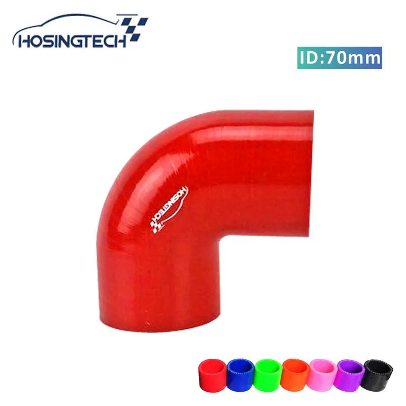

HOSINGTECH-брендовая качественная заводская цена 70 мм 2,75 "Красный 90 градусов гибкий автомобильный силиконовый турбо шланг