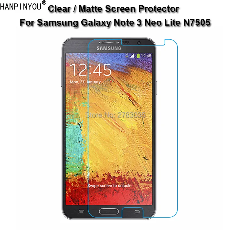 Для Samsung Galaxy Note 3 Neo N7505 прозрачная глянцевая/Антибликовая матовая защитная пленка