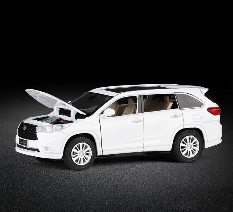 Высокая имитация Toyota Highlander 1:32 весы из сплава оттягивающая модель автомобиля