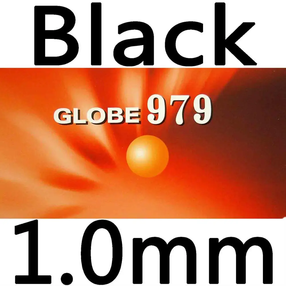 black 1.0mm Globe 979 Chop+ Attack Long Pips-Out Настольный теннис PingPong Резина с губкой - Цвет: black 1.0mm