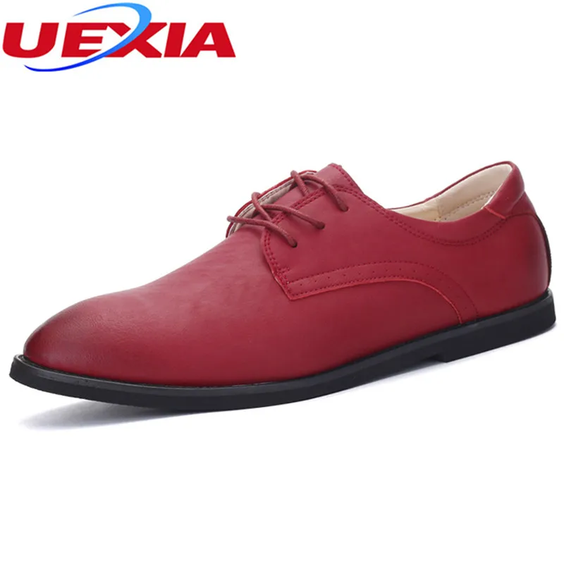 Модные кожаные оксфорды Мужская обувь платье вечернее Кружево до Повседневное