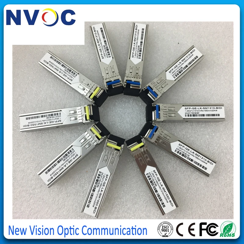 Оптоволоконный трансивер 1 25G WDM SFP 20 км 1310/1 25 нм BIDI ГБ SC/LC разъем c DDM|Детали