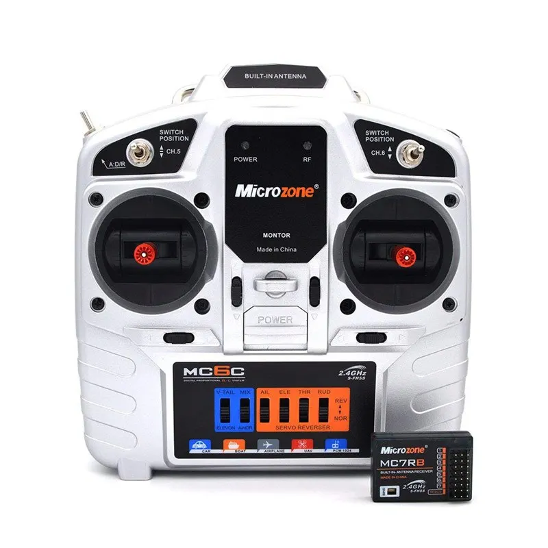 FATJAY Microzone MC6C 2 4G 6CH контроллер передатчик приемник радиосистема для