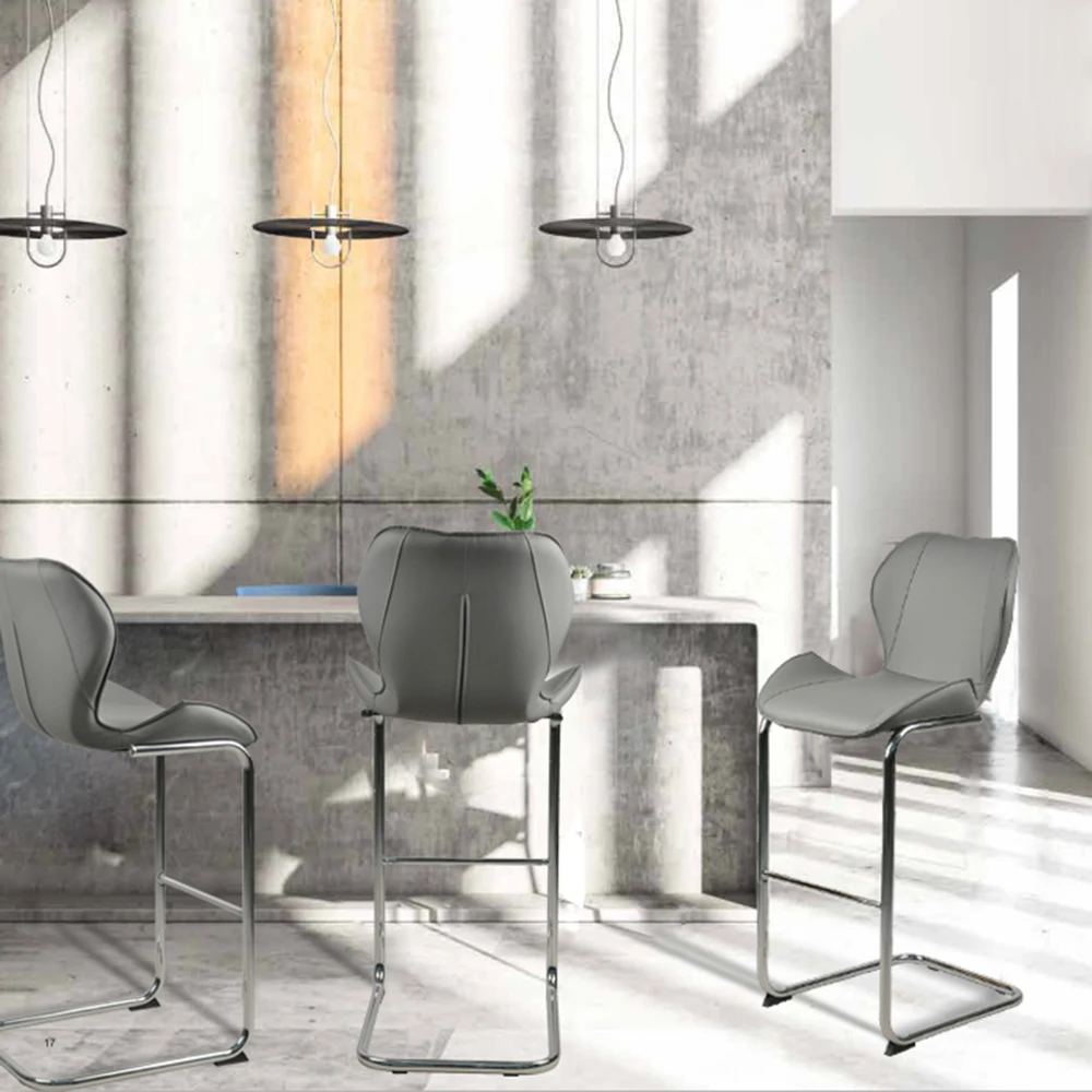 4 шт. барный стул с металлическими ножками изогнутая задняя часть устойчивый и