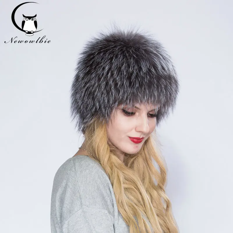 2021 ENJOY FUR женская зимняя меховая шапка из натурального Лисьего меха вязаные шапки