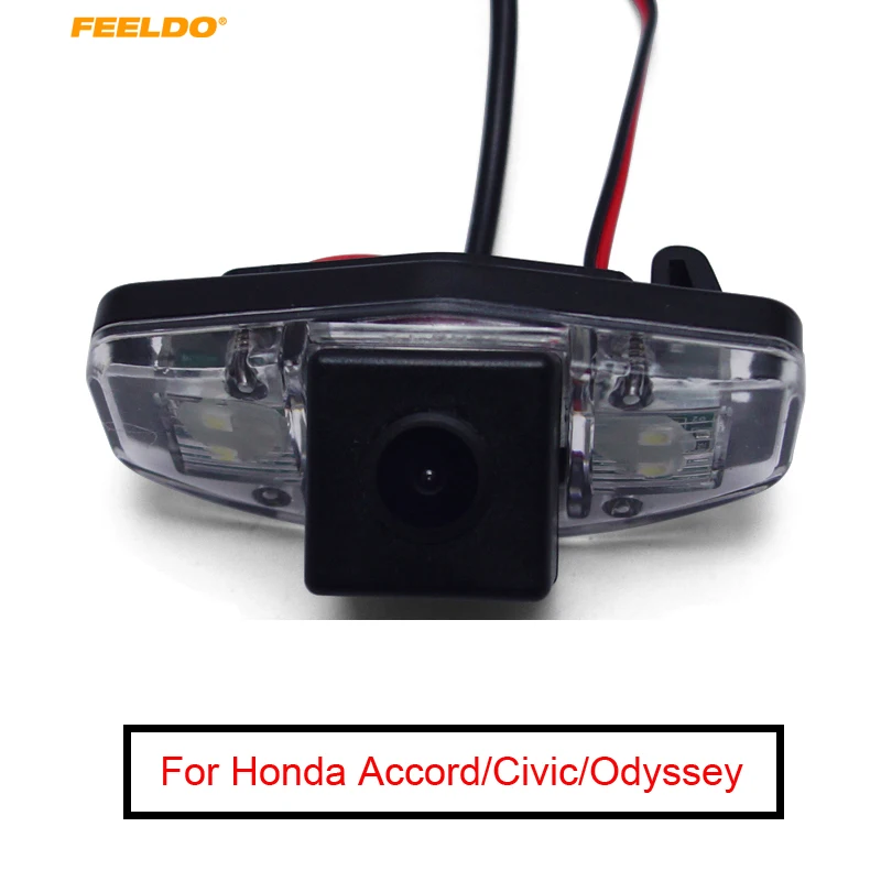 

FEELDO 1Set Auto Parking Reversing Backup Camera For Honda Accord/Pilot/Civic/Odyssey CCD Rearview Camera #AM5509