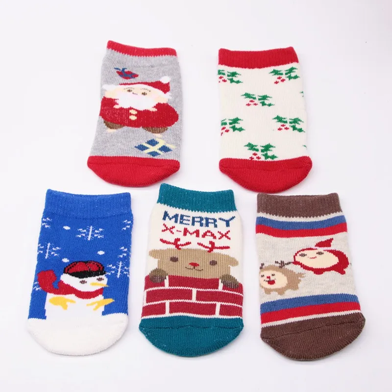 Baby Boys Girls Thickening Cotton Heart Print Cartoon Anti-slip Floor Socks Hot Newborn Winter Autumn Warm Soft Clothes | Детская одежда