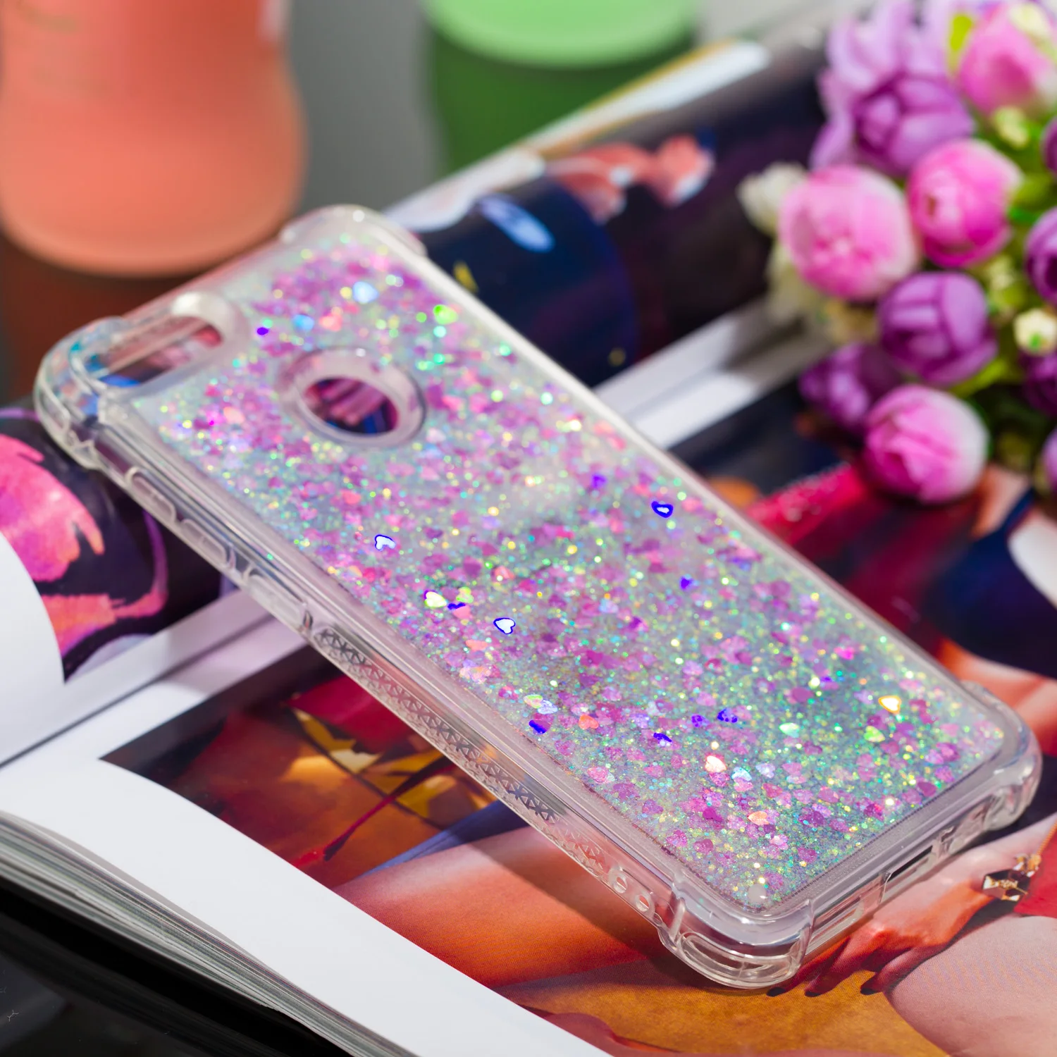 Блестящий блестящий чехол для Huawei P умный Мягкий силиконовый с кристаллами и
