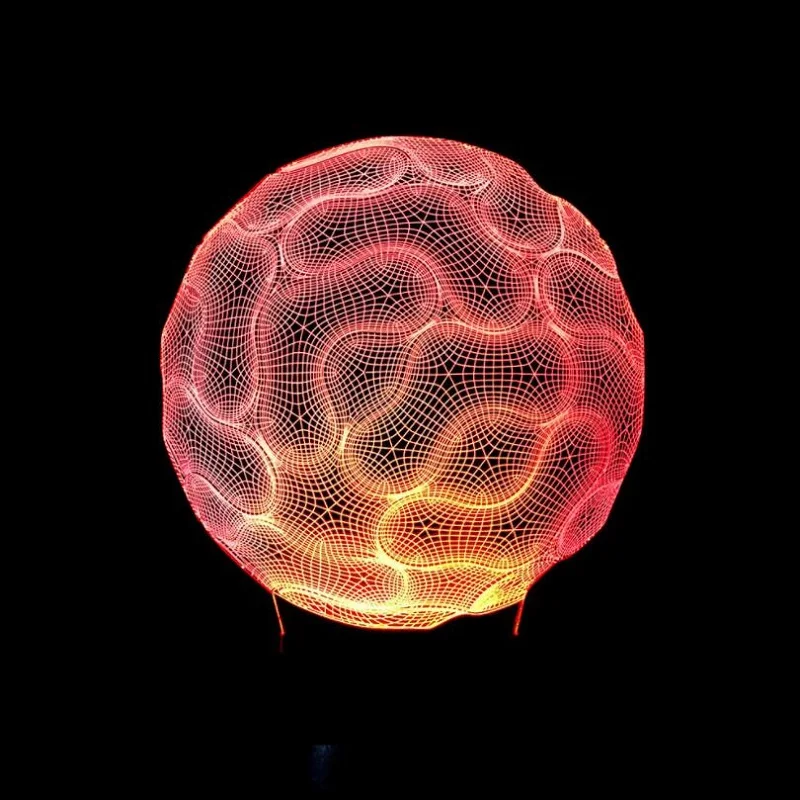 3D Визуальный мозг светодиодный ная лампа Йога медитатор многоцветсветильник