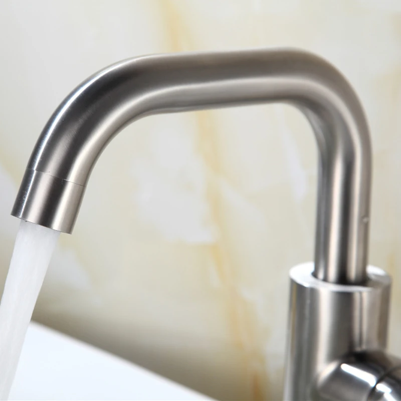 1 шт. смеситель для горячей и холодной воды Матовый кран из нержавеющей стали 304