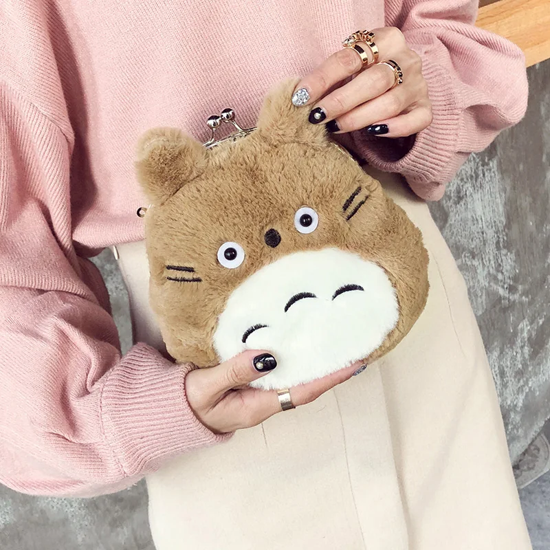 Candice guo! Супермилая плюшевая игрушка мультяшные цвета кошка мягкий зажим сумка