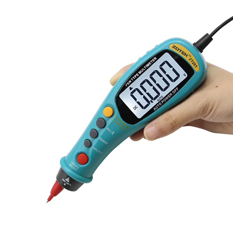 ZOYI ZT203 Цифровой мультиметр кнопка ручка Тип выделенный 550 в true RMS тест AC/DC напряжение диод тест инструмент с подсветкой