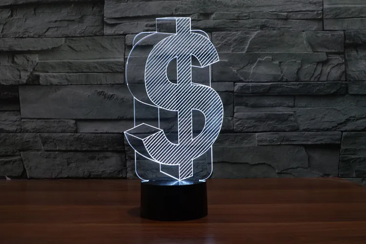 Детский подарок на день lamparas de mesa infantil 3D доллар USD корпоративный домашний декор