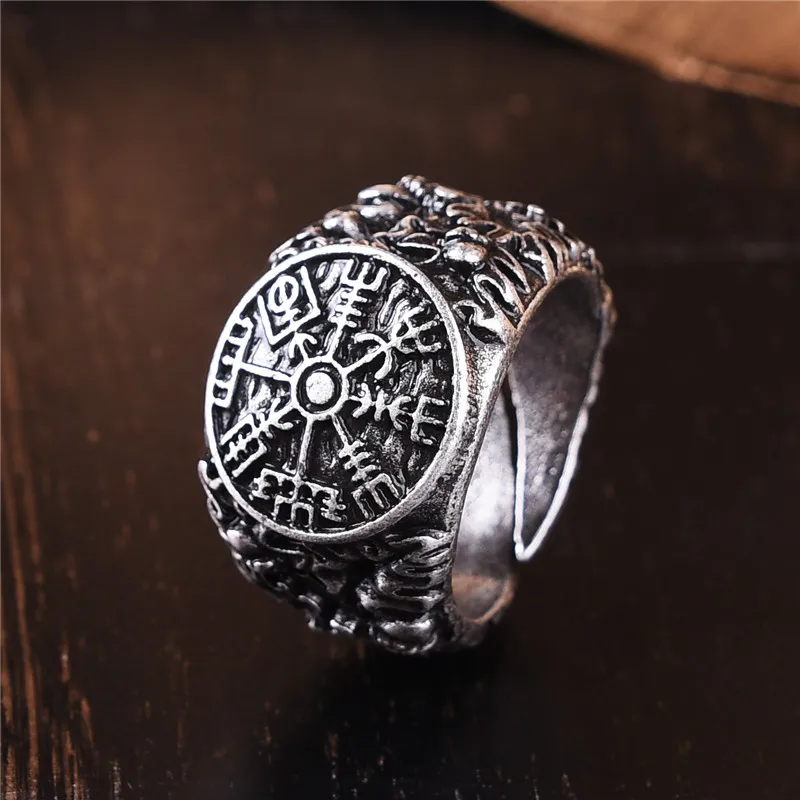 Vegvisir кольцо с компасом Amulet Jewelry языческое для женщин и мужчин этническое