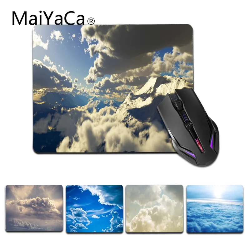 

Нескользящий удобный небольшой коврик для мыши MaiYaCa для ПК, облако, небо, игровой коврик для мыши Размером 25x29 см, силиконовые коврики для мыш...