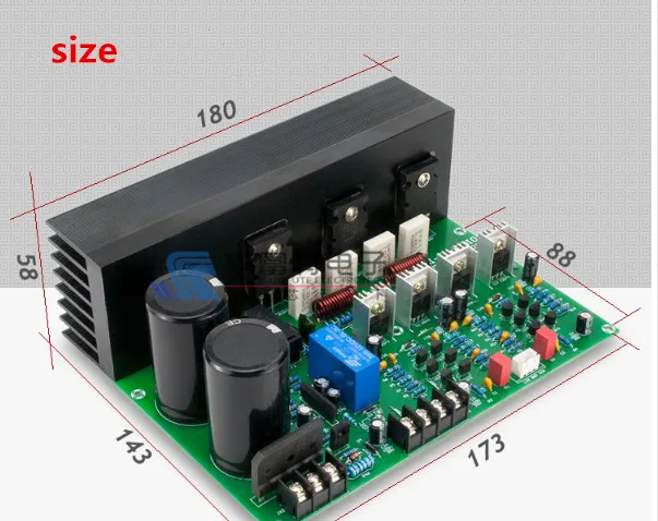 2SC5200 2saболее 1943 C5200 150 AC32V Вт + 2 0 4R каналов HIFI DIY Защита радиатора Плата