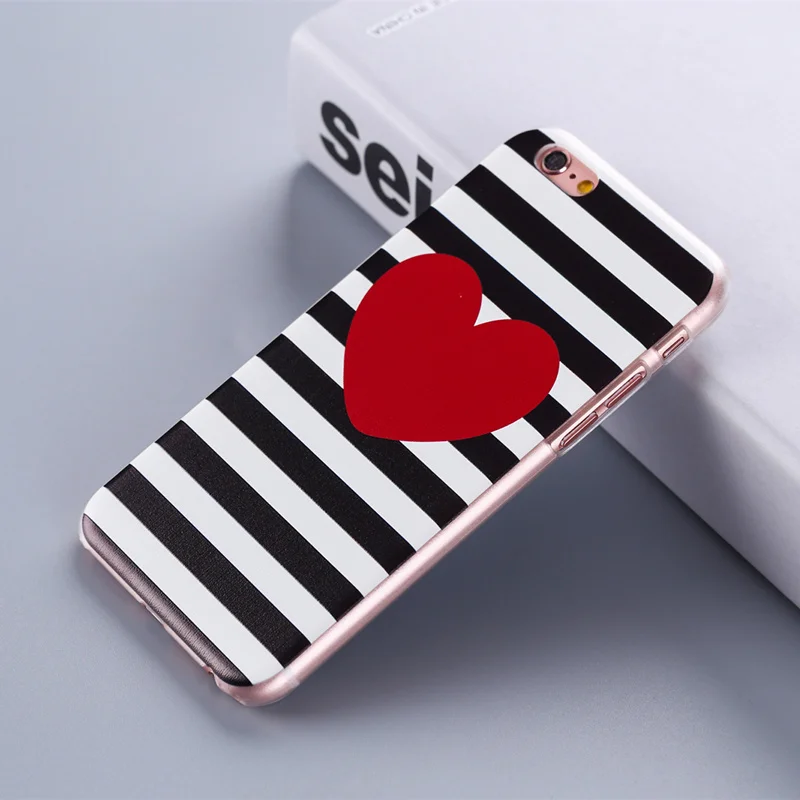 DS-LOVEHUI чехол для телефона с милым сердцем iphone 6 7 8 Модный задней панели Твердый s 5S SE