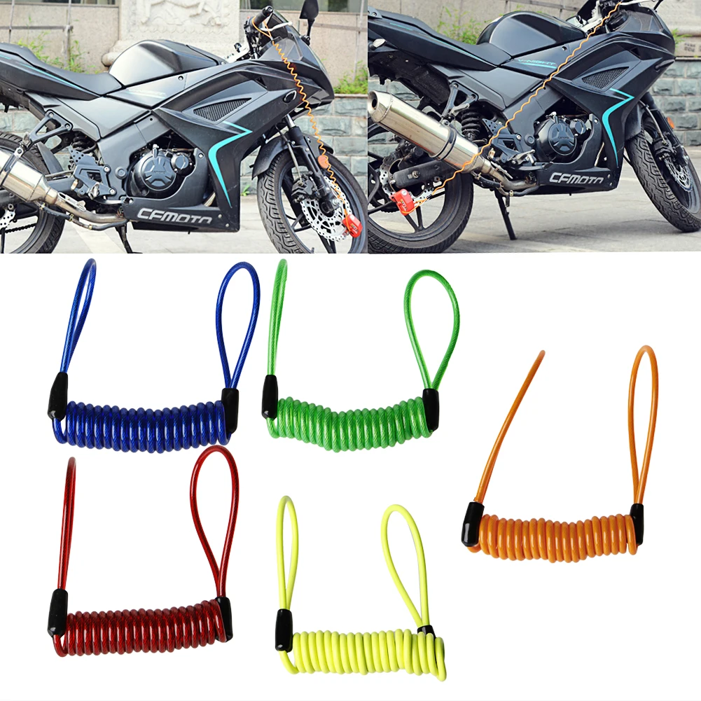 

Bike Motorcycle Scooter Alarm Disc Lock Security Spring Reminder Cable Strong Car Accessories