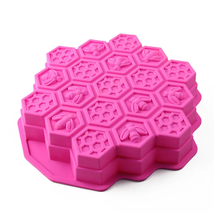 1 шт случайный цвет мед гребень пчелы плесень пчелиный воск силиконовая форма для