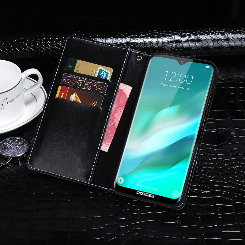 Роскошный кожаный чехол с крокодиловым Узором Для Doogee Y8 держателем для карт