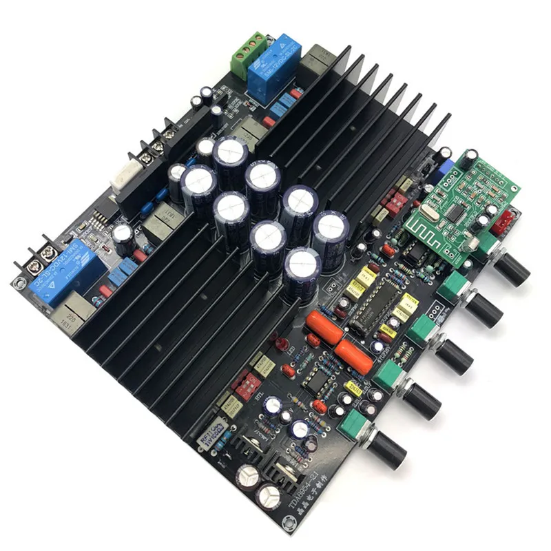Tda8954-th 2,1 bluetooth Hi-Fi Цифровой усилитель плата класса D 210 Вт* 2 собранная плата-аналог LM1036+ NE5532
