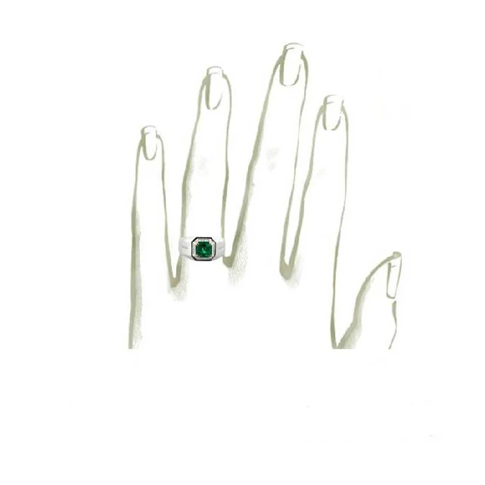 Акция ограниченное количество вечерние Qi Xuan_Trendy jewelry_прямоугольные CZ зеленый