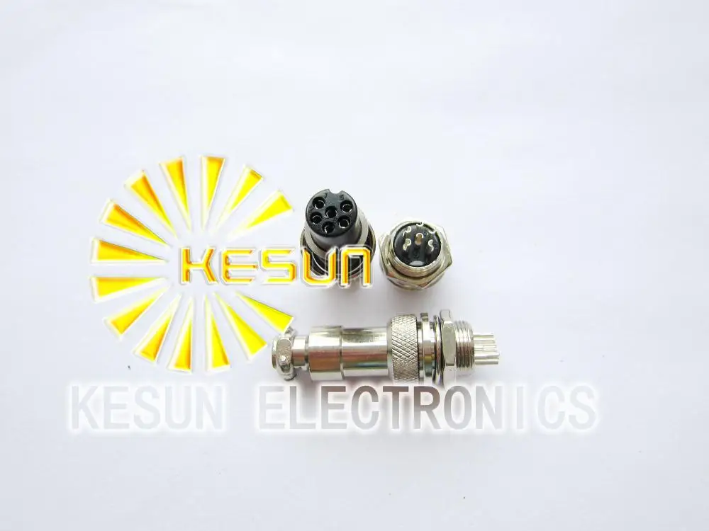 

20pair Male & Female Diameter 12mm Wire Panel Connector GX12 6P GX12-6 M12 circular connector Socket Plug