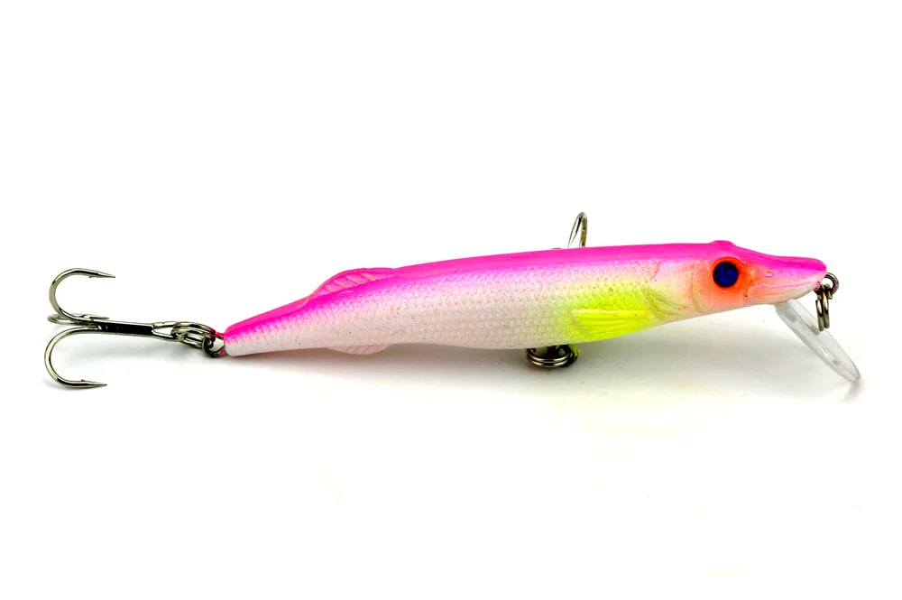 Big Sale 4pcs Artificial Minnow Fishing Lures Hard Plastic Fake Swimbait 3D Fish Eye Crankbait Hooks Carp 9cm 6.1g | Спорт и