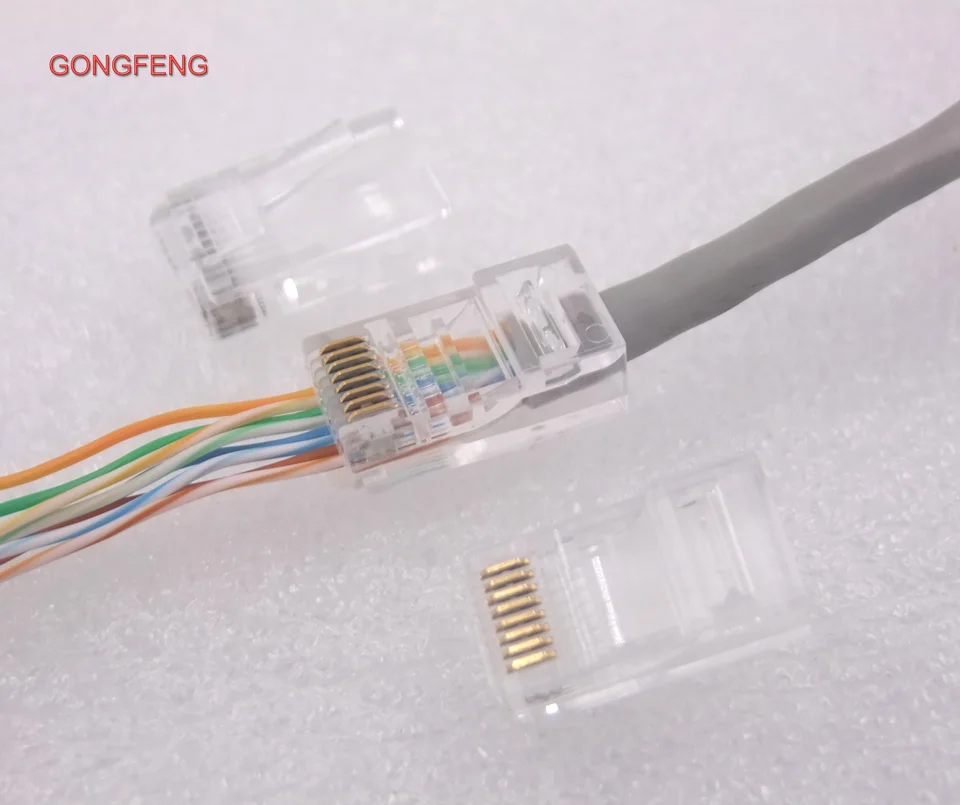 500 шт. новинка Лидер продаж RJ45 соединительные патроны 8P8C CAT6 шесть типов