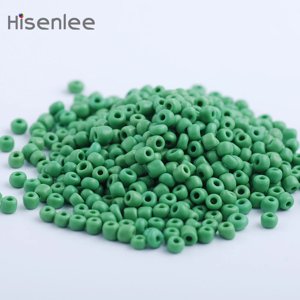 Hisenlee 3 мм 1500 шт. Зеленое Стекло Керамическая текстура чешские семена разделитель