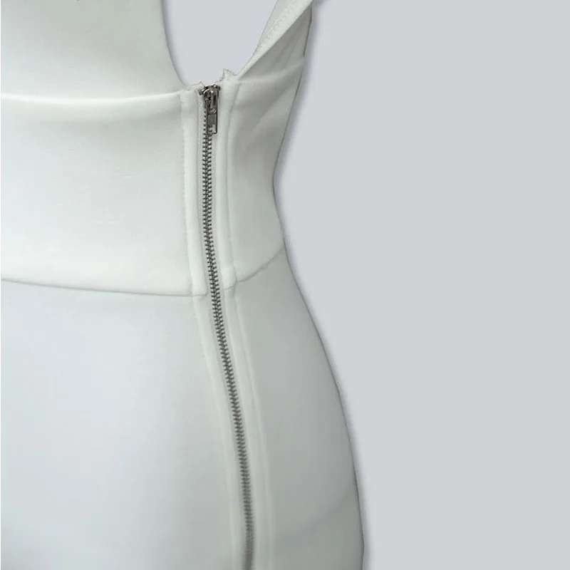 Women Sleeveless Irregular Hem Dress Summer Pink Yellow White Side Zipper Slit Party Dress Wholesale Price