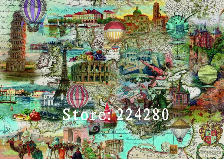 Рукоделие картина с Европейским пейзажем 14 карат считается для вышивки набор