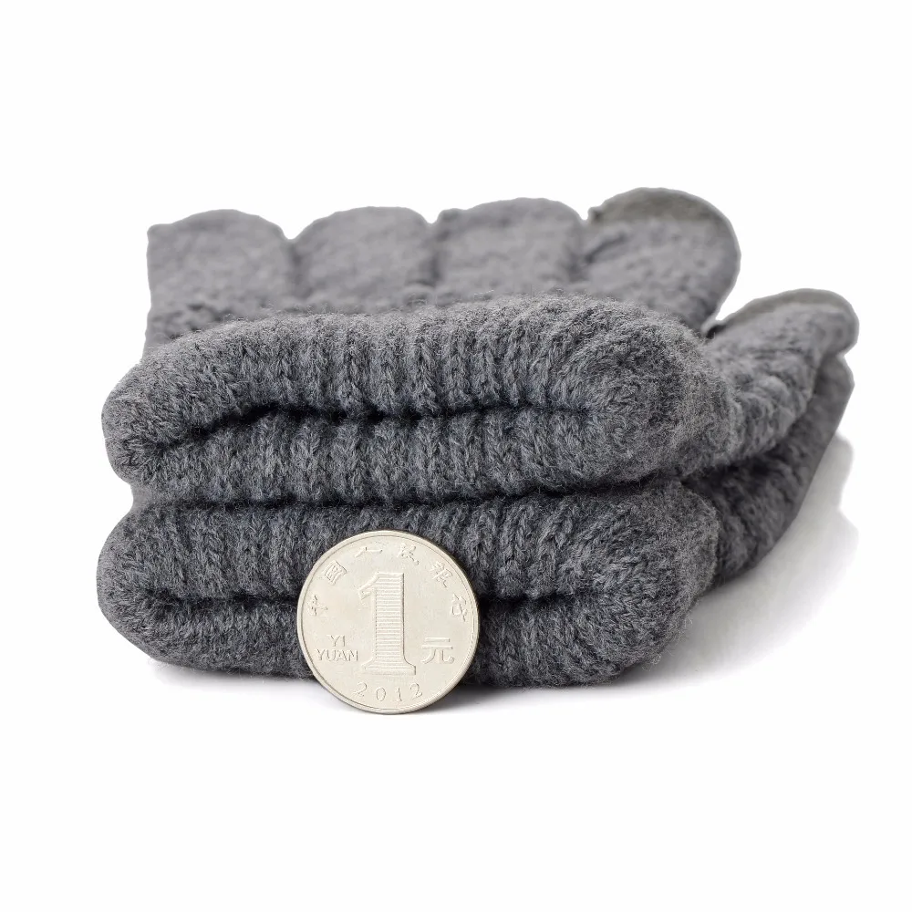 Новые Вязаные перчатки для женщин и мужчин зимние теплые рукавицы с экранным