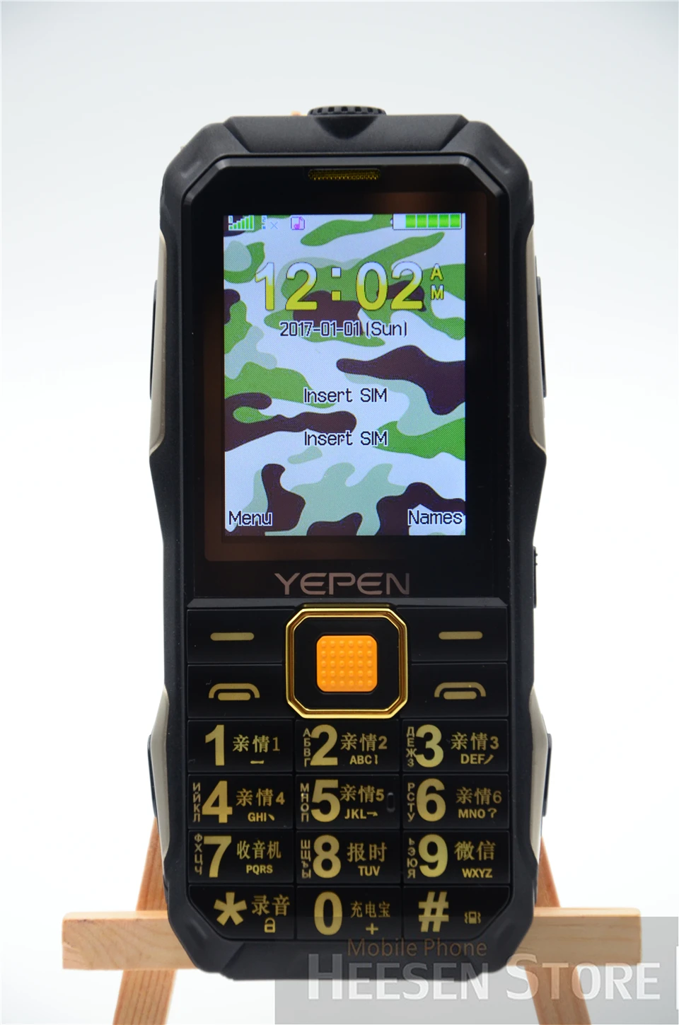 YEPEN Y698 фонарик беспроводной FM радио 2800 мАч длительное время ожидания две sim-карты mp3 mp4 внешний аккумулятор аналоговый ТВ прочный мобильный телефон P072