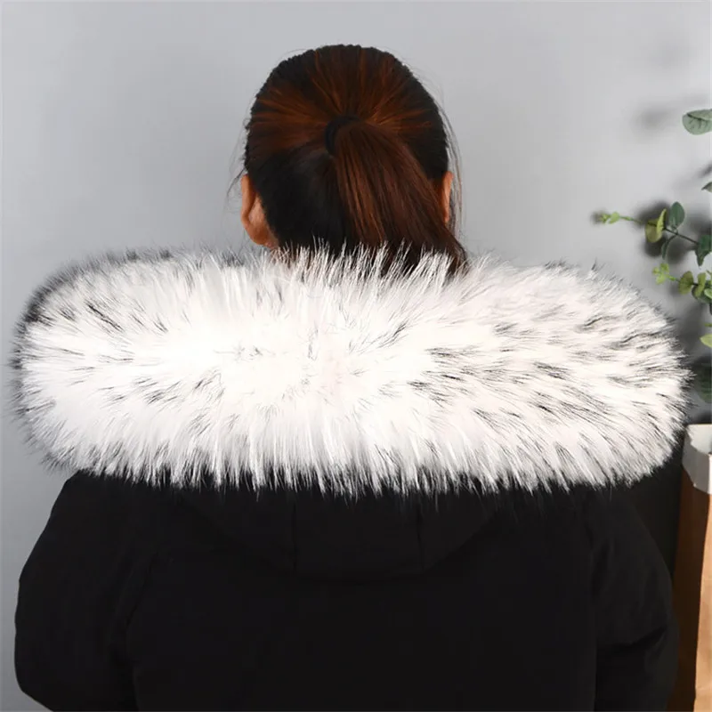 Winter Natural Raccoon Fur Collar Scarves Women Coat Warmer Hood Real Men Muffler Shawl Wraps |